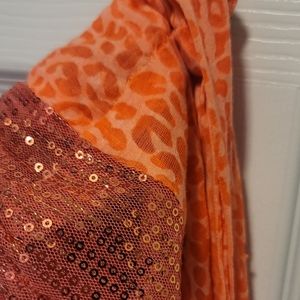 Scarf with rhinestone